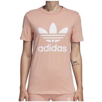 Kleidung Damen T-Shirts adidas Originals Trefoil Tee Rosa