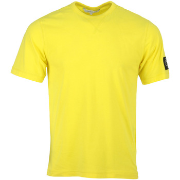 Kleidung Herren T-Shirts Calvin Klein Jeans Monogram Patch Shirt Gelb