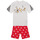 Kleidung Kinder Pyjamas/ Nachthemden Adidas Sportswear LK DY MM T SET Weiss / Rot