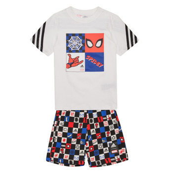 Kleidung Jungen Kleider & Outfits Adidas Sportswear LB DY SM T SET Weiss / Multicolor