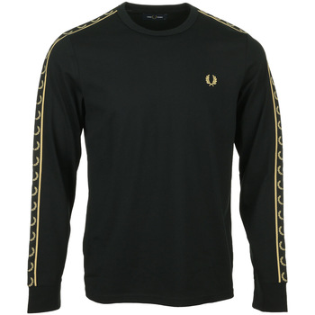 Kleidung Herren T-Shirts Fred Perry Laured Taped Tee Schwarz