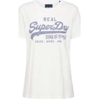 Kleidung Damen T-Shirts Superdry Vichy vintage logo Weiss