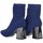 Schuhe Damen Low Boots Ideal Shoes 68237 Blau