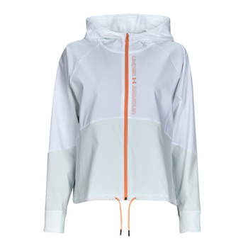 Kleidung Damen Windjacken Under Armour Woven FZ Jacket Weiss / Grau / Orange