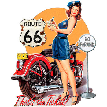 Home Plakate / Posters Signes Grimalt Route 66 Wand Ornament Gelb