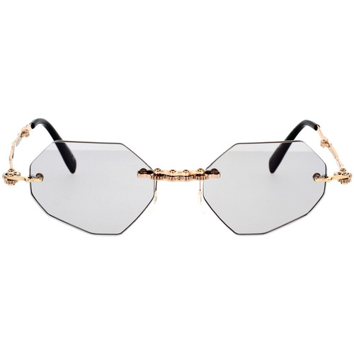 Uhren & Schmuck Sonnenbrillen Kuboraum H44 PG-2F Klappbare Sonnenbrille Gold