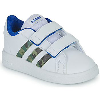 Schuhe Jungen Sneaker Low Adidas Sportswear GRAND COURT 2.0 CF Weiss / Blau / Camouflage