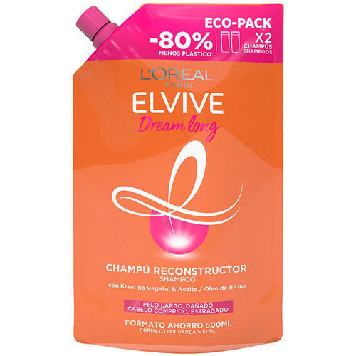 Beauty Damen Shampoo L'oréal Elvive Dream Long Rekonstruktives Shampoo Recharge Eco Pack 