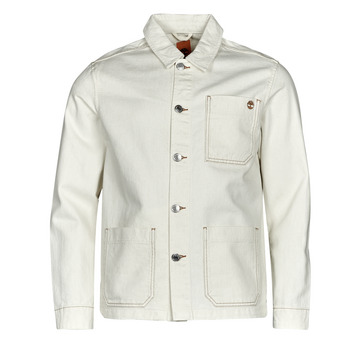 Kleidung Herren Jacken Timberland Work For The Future - Cotton Hemp Denim Chore Jacket Weiss
