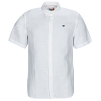 Kleidung Herren Kurzärmelige Hemden Timberland SS Mill River Linen Shirt Slim Weiss