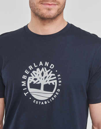 Timberland SS Refibra Logo Graphic Tee Regular Schwarz