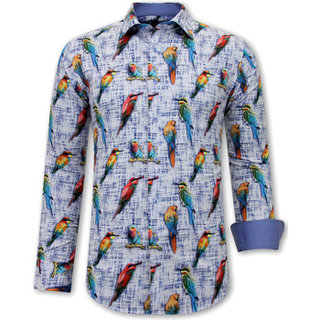 Kleidung Herren Langärmelige Hemden Gentile Bellini Vogel Bedruckte Multicolor