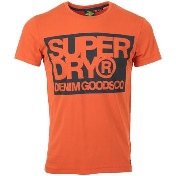 Kleidung Herren T-Shirts Superdry Denim Goods Co Print Tee Orange