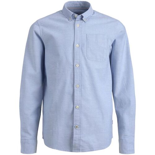 Kleidung Jungen Langärmelige Hemden Jack & Jones 12183229 JJEOXFORD SHIRT-CASHMERE BLUE Blau