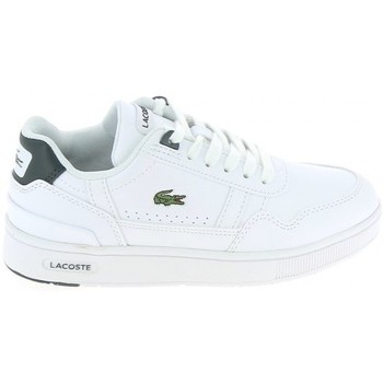 Schuhe Jungen Sneaker Lacoste T Clip C Blanc Vert Weiss