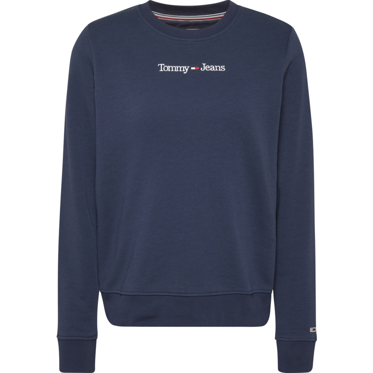 Kleidung Damen Sweatshirts Tommy Jeans Reg Serif Linear Sweater Blau