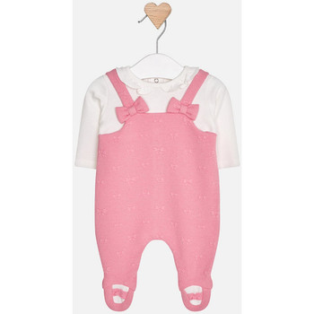 Kleidung Kinder Pyjamas/ Nachthemden Mayoral ensemble barboteuse Salopette avec t shirt rose/blanc Rosa