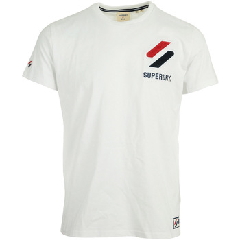 Kleidung Herren T-Shirts Superdry Sportstyle Chenille Tee Weiss