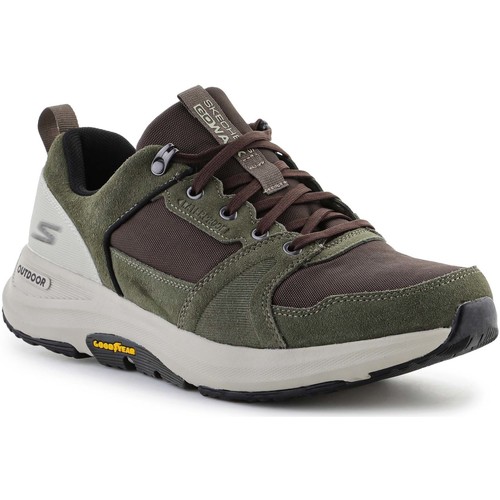 Schuhe Herren Wanderschuhe Skechers Go Walk Outdoor - Massif Olive/Brown 216106-OLBR Multicolor