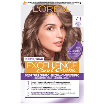 Beauty Damen Haarfärbung L'oréal Excellence Cool Farbstoff 7.11-intensives Aschblond 
