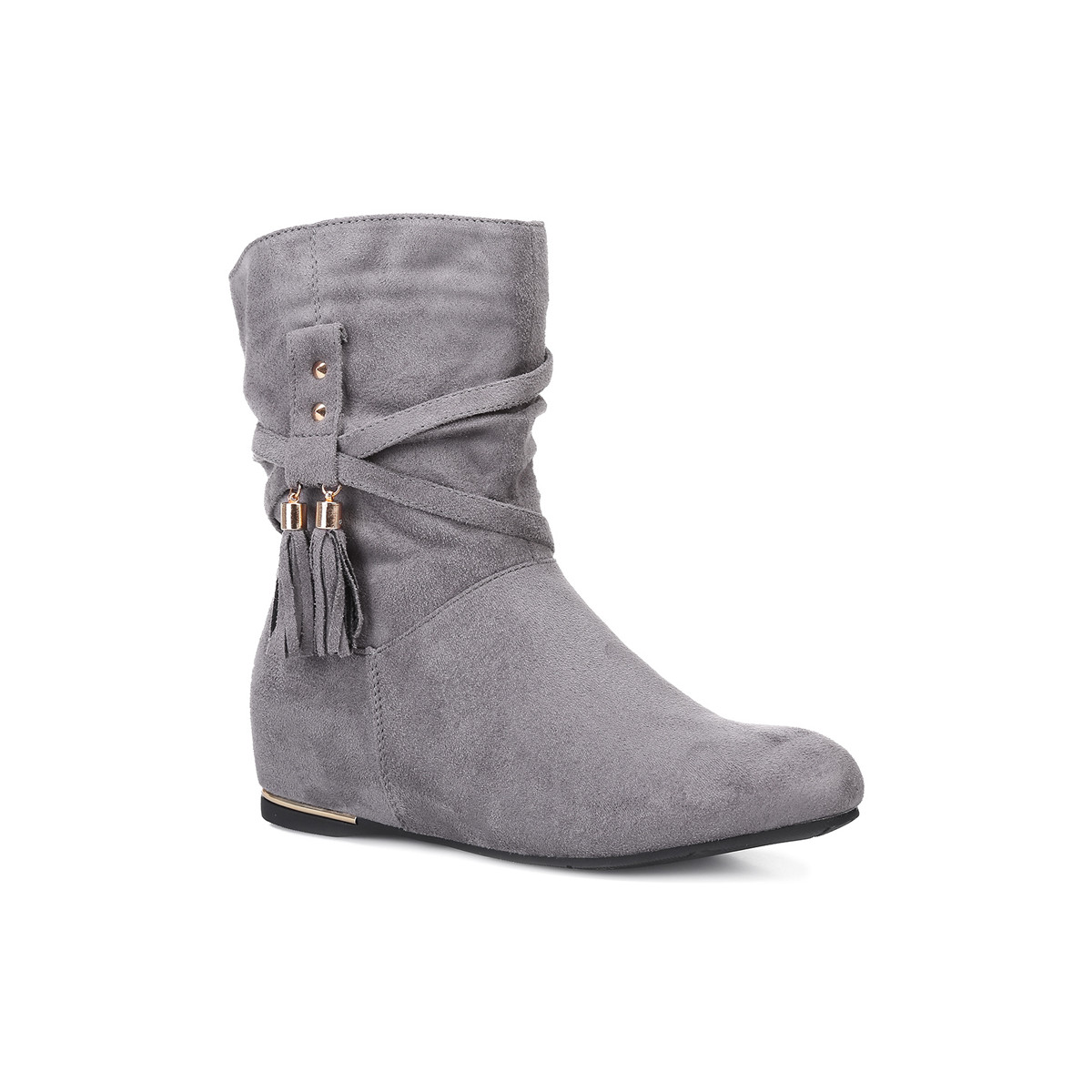 Schuhe Damen Low Boots La Modeuse 45049_P96998 Grau