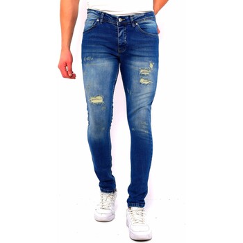 Kleidung Herren Slim Fit Jeans True Rise Slim Strech Hosen Ripped DC Blau
