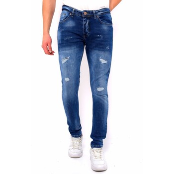 Kleidung Herren Slim Fit Jeans True Rise Destroyed Slim Jeans DC Blau