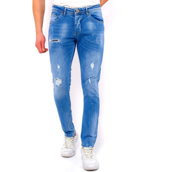 Kleidung Herren Slim Fit Jeans True Rise Slim Jeans Zerrissen DC Blau