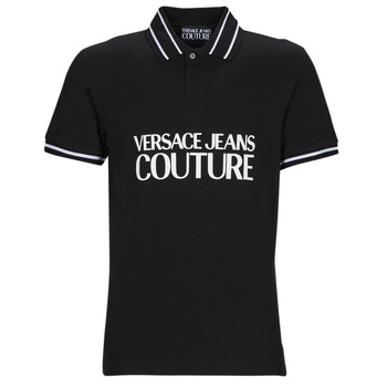 Kleidung Herren Polohemden Versace Jeans Couture GAGT03-899 Schwarz / Weiss