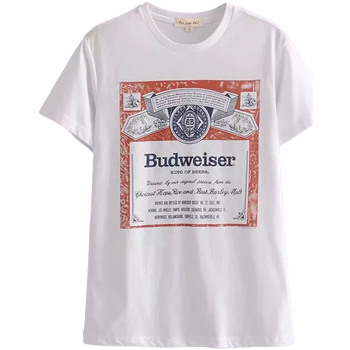 Kleidung Damen Langarmshirts Budweiser  Weiss