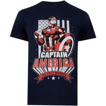 Kleidung Herren Langarmshirts Captain America  Blau
