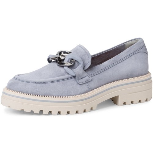 Schuhe Damen Slipper Tamaris Slipper Touch-IT, Leather Socks 1-1-24707-20/880 Blau
