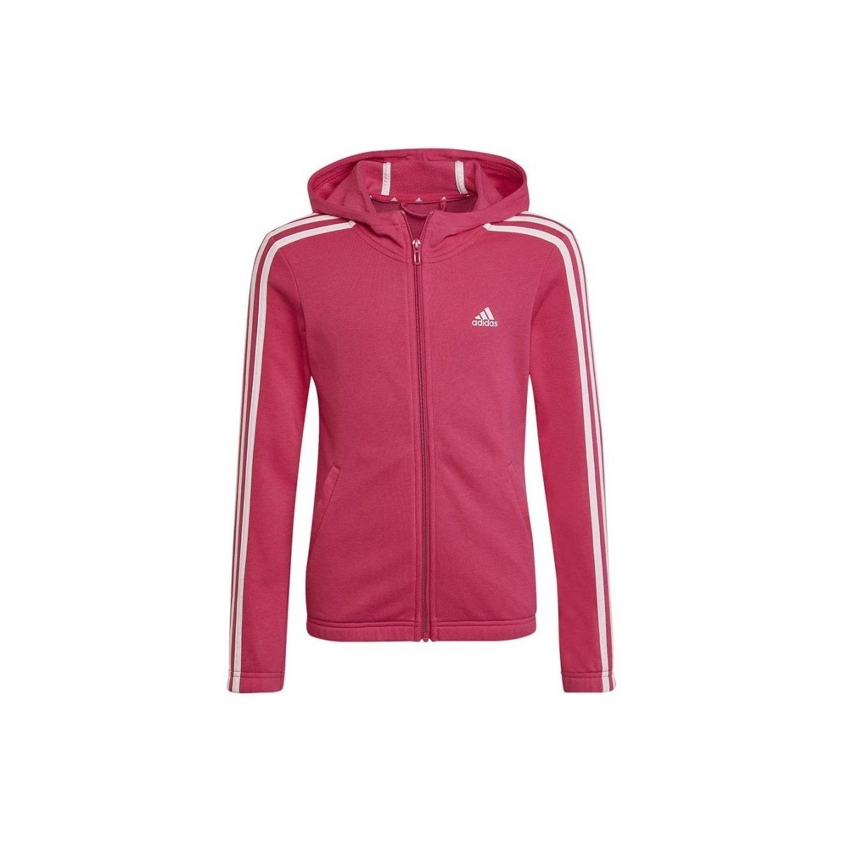 Kleidung Mädchen Sweatshirts adidas Originals Essentials 3S Fullzip Hoodie JR Rosa