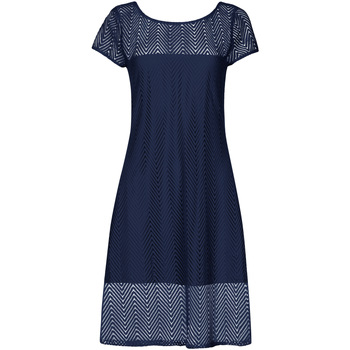 Kleidung Damen Kleider Lisca Sommerkleid mit kurzen Ärmeln Santorini Blau