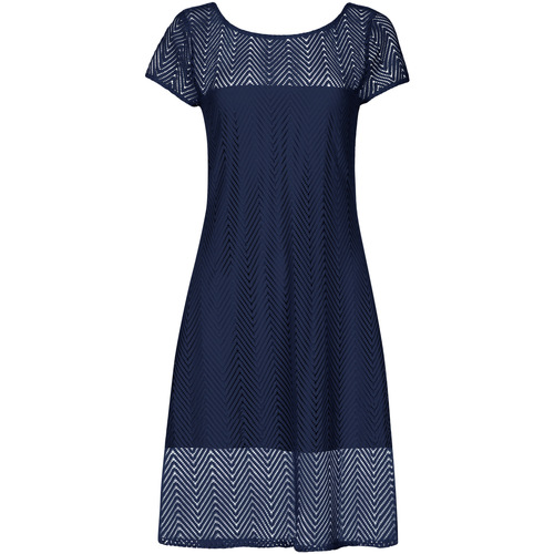 Kleidung Damen Kleider Lisca Sommerkleid mit kurzen Ärmeln Santorini Blau