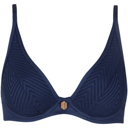 Kleidung Damen Bikini Ober- und Unterteile Lisca Verstellbare Träger-Badeanzug-Top mit Armatur Santorini Blau