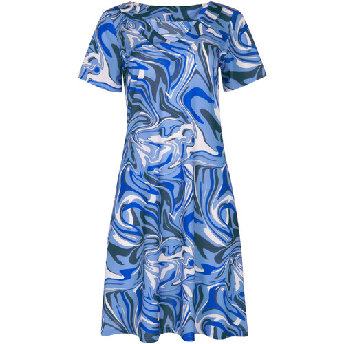 Kleidung Damen Kleider Lisca Sommerkleid mit kurzen Ärmeln Palma Blau
