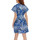 Kleidung Damen Kleider Lisca Sommerkleid mit Gürtel und kurzen Ärmeln Palma Blau