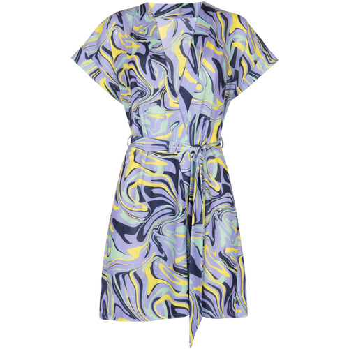 Kleidung Damen Kleider Lisca Sommerkleid mit Gürtel und kurzen Ärmeln Palma Violett