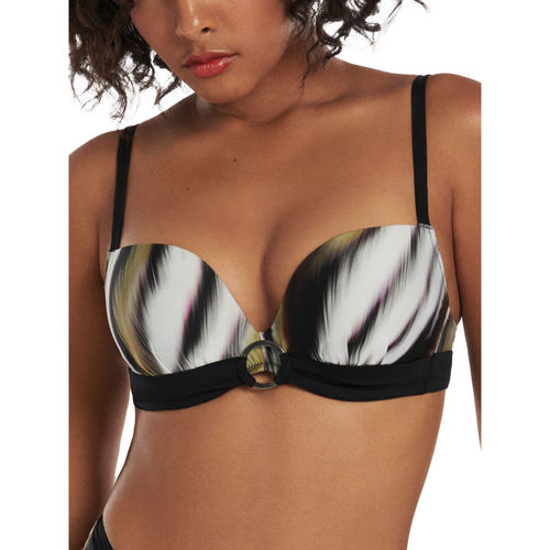 Kleidung Damen Bikini Ober- und Unterteile Lisca Push-up-Badeanzug-Top mit mehreren Positionen Kefalonia Schwarz