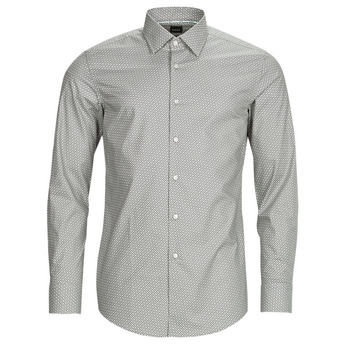 Kleidung Herren Langärmelige Hemden BOSS H-HANK-kent-C1-214 Kaki