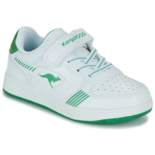 Schuhe Kinder Sneaker Low Kangaroos K-CP Boom EV Weiss / Grün