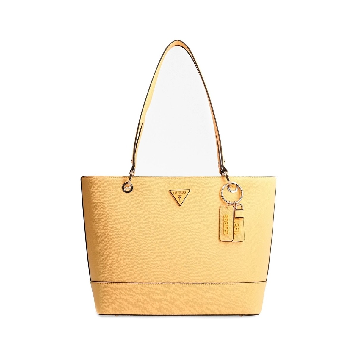 Taschen Damen Handtasche Guess Cabas noelle breloque logo Gelb