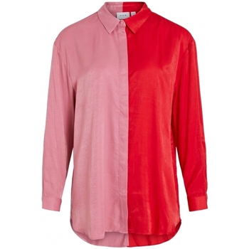 Vila Shirt Silla L/S - Flame Scarlet Rot