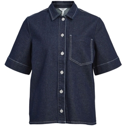 Kleidung Damen Tops / Blusen Object Shirt Gemme - Dark Blue Denim Blau