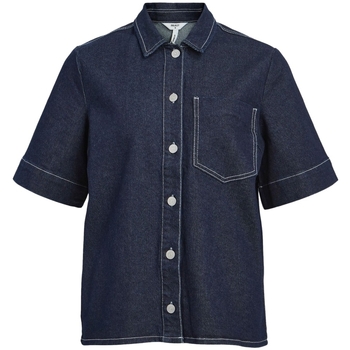 Object  Blusen Shirt Gemme - Dark Blue Denim