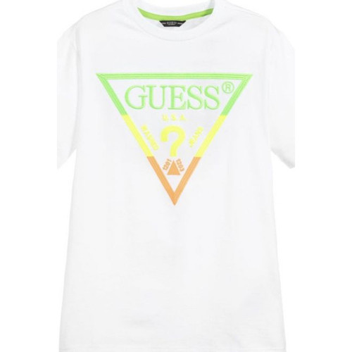 Kleidung Jungen T-Shirts & Poloshirts Guess G-L02I26K5M20 Weiss