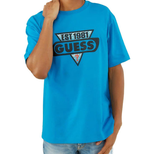 Kleidung Herren T-Shirts & Poloshirts Guess G-M0GI95K9XF0 Blau