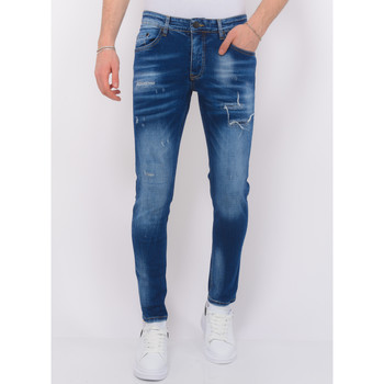 Local Fanatic  Slim Fit Jeans Blue Ripped Jeans Slim