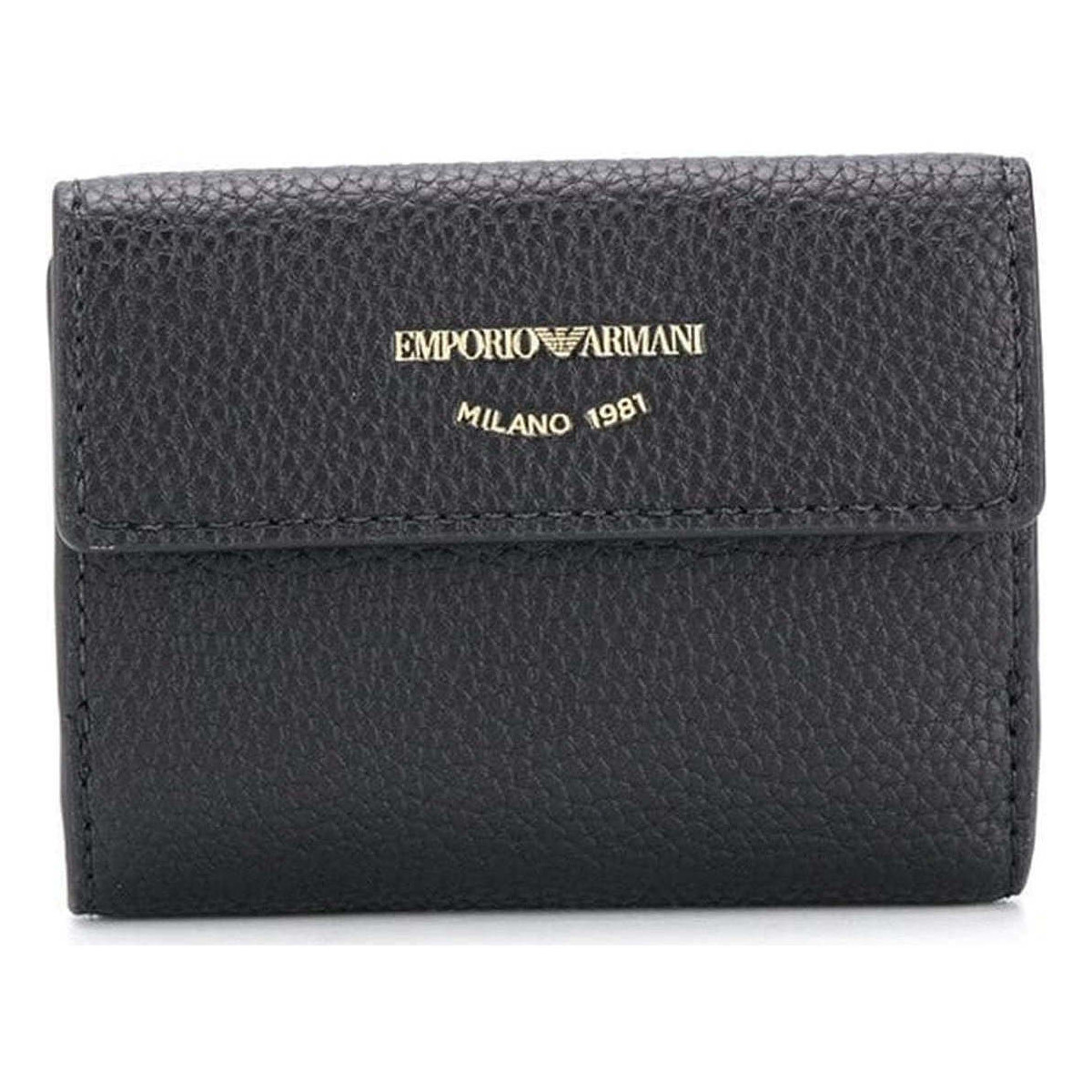 Taschen Damen Portemonnaie Emporio Armani  Schwarz